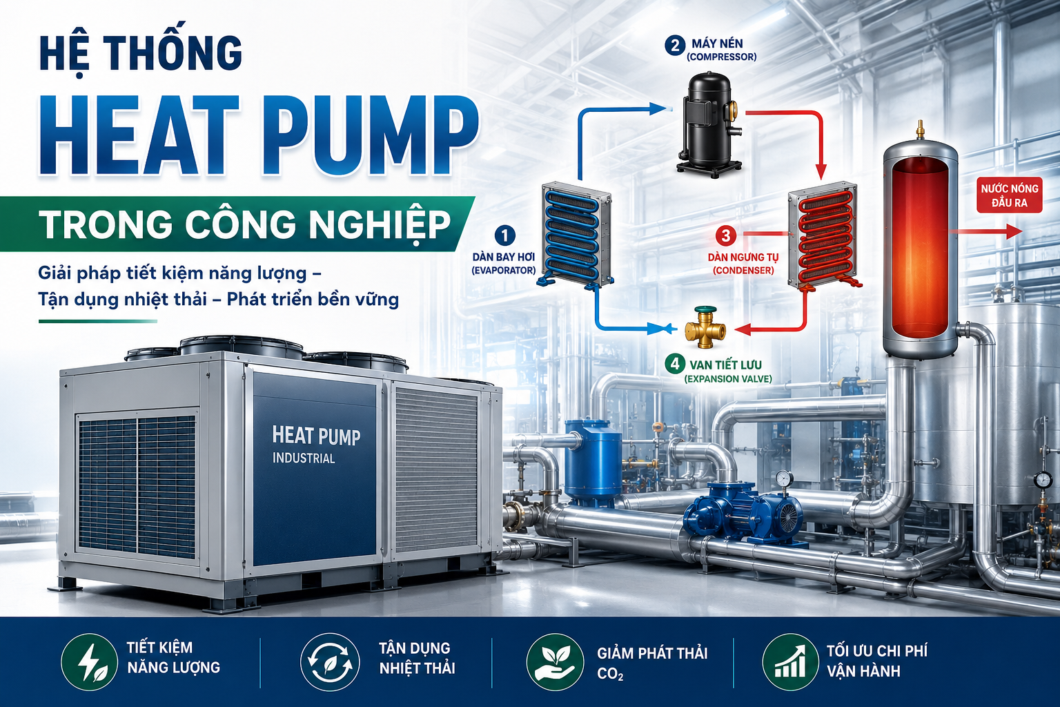 hệ thống Heat Pump trong công nghiệp