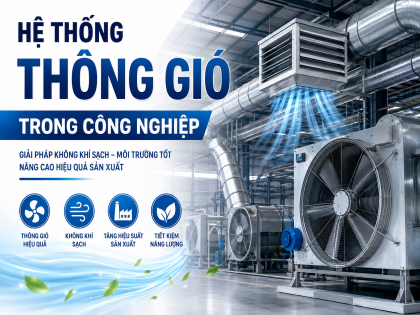 Hệ thống thông gió trong công nghiệp: Cấu tạo, nguyên lý và giải pháp