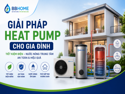 Giải pháp Heat Pump cho gia đình: Tiết kiệm điện, an toàn và hiệu quả
